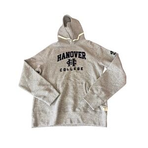 Roots Hanover College Salt & Pepper Hoodie Grey Marl Fleece Sweatshirt Large